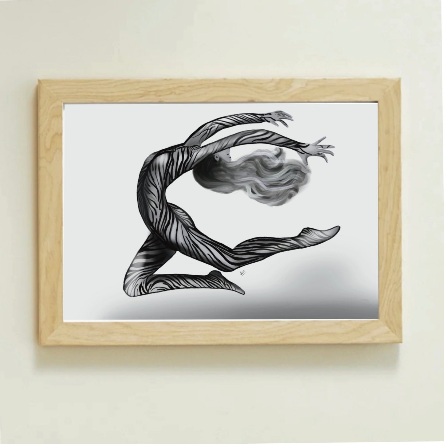 Dancing in Stripes - A4 art print