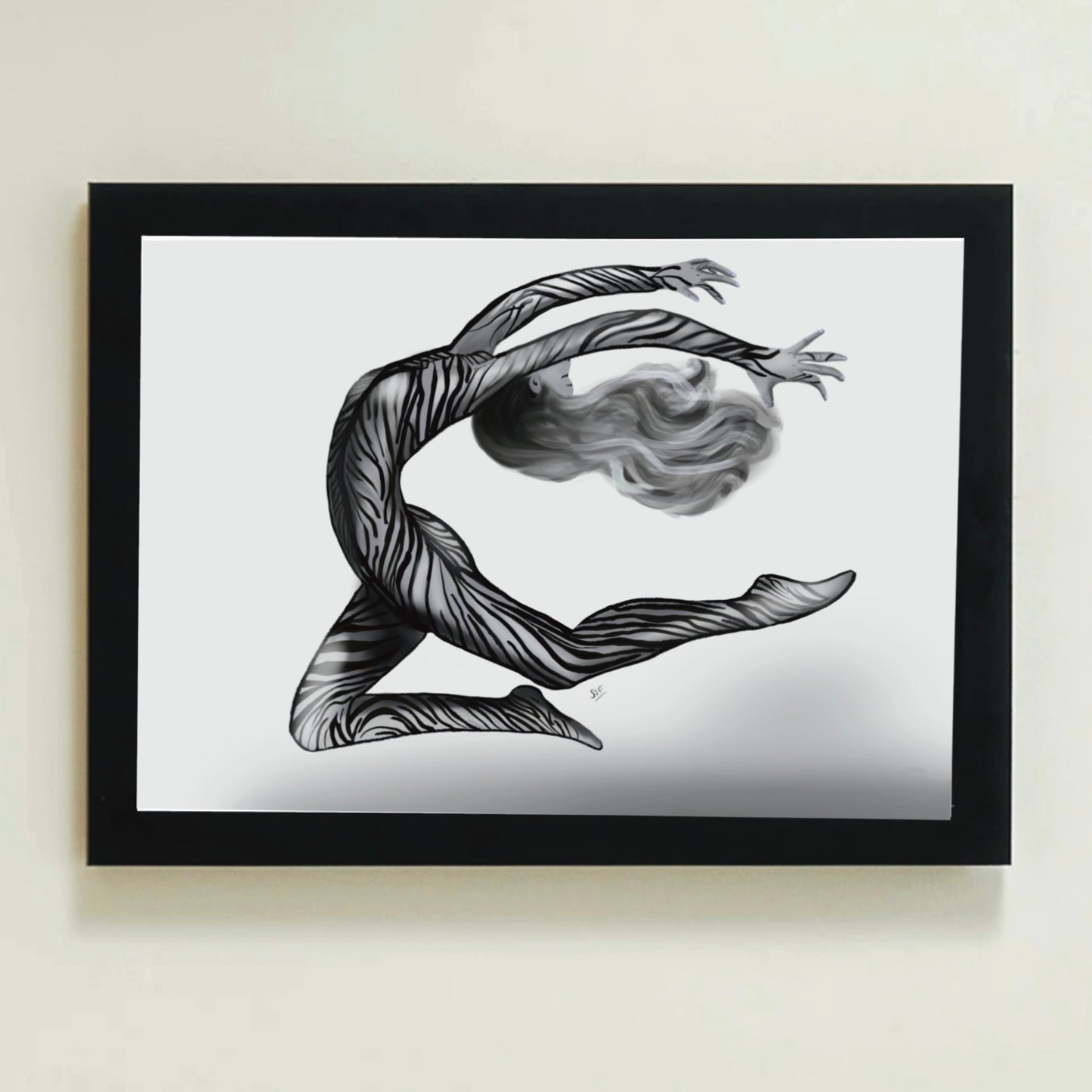 Dancing in Stripes - A4 art print