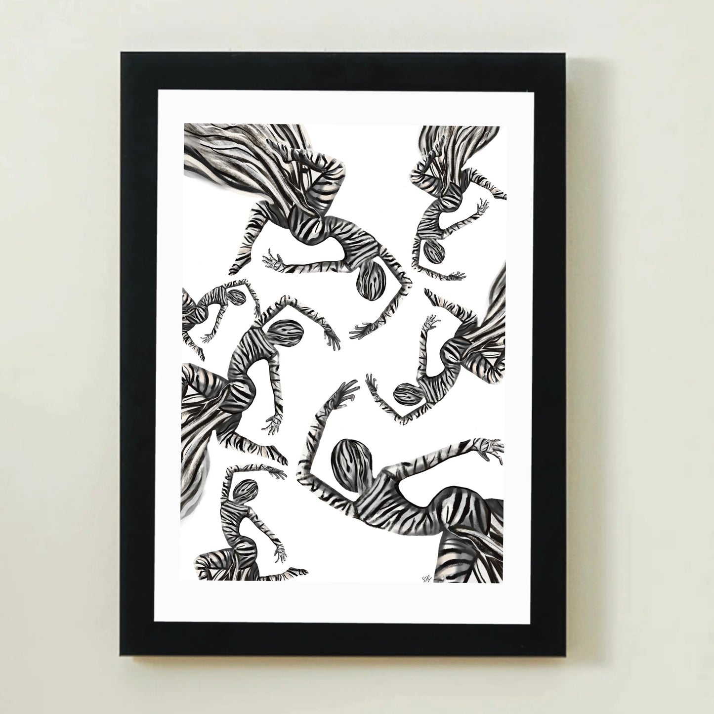 Dance of the Zebras - A4 art print