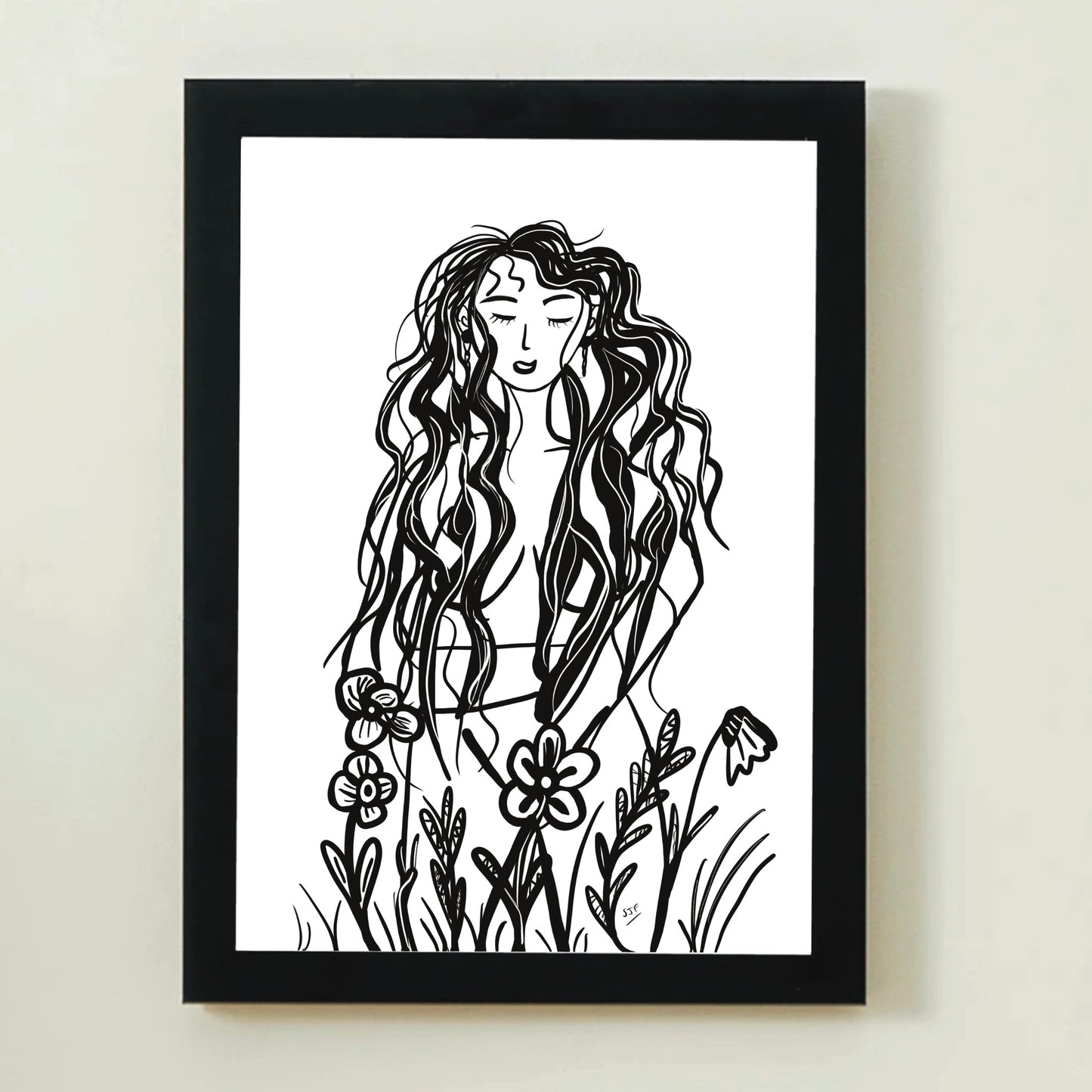 The Goddess - orginial Illustration A4 Art Print