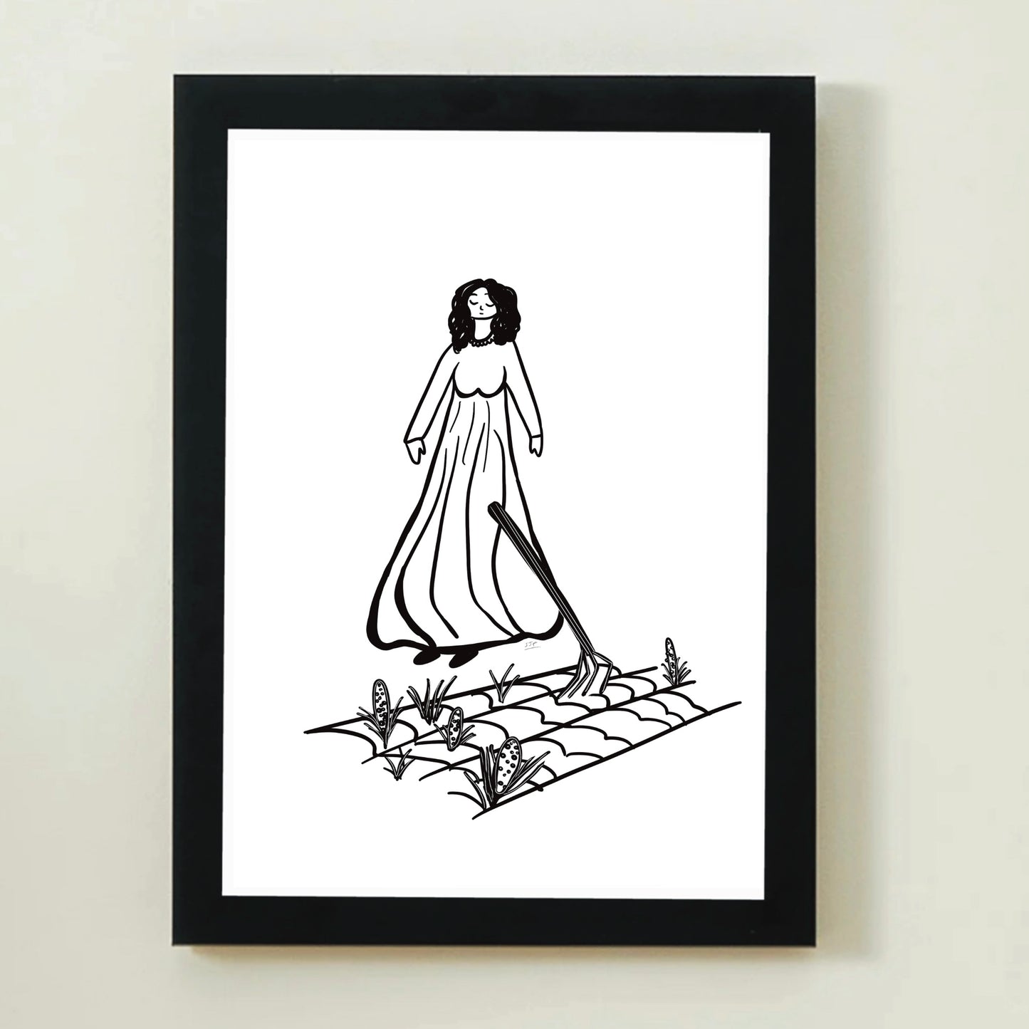Toil - Original illustration A4 Art Print