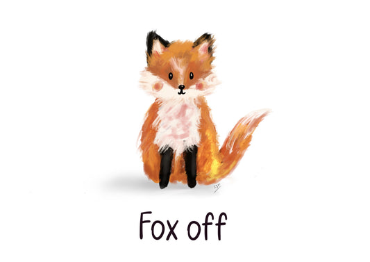 Cheeky Fox - Original illustration - A4 Art Print