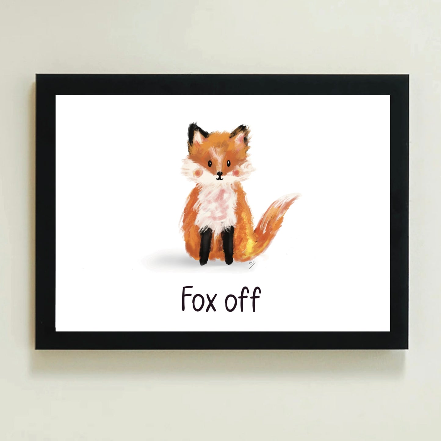 Cheeky Fox - Original illustration - A4 Art Print