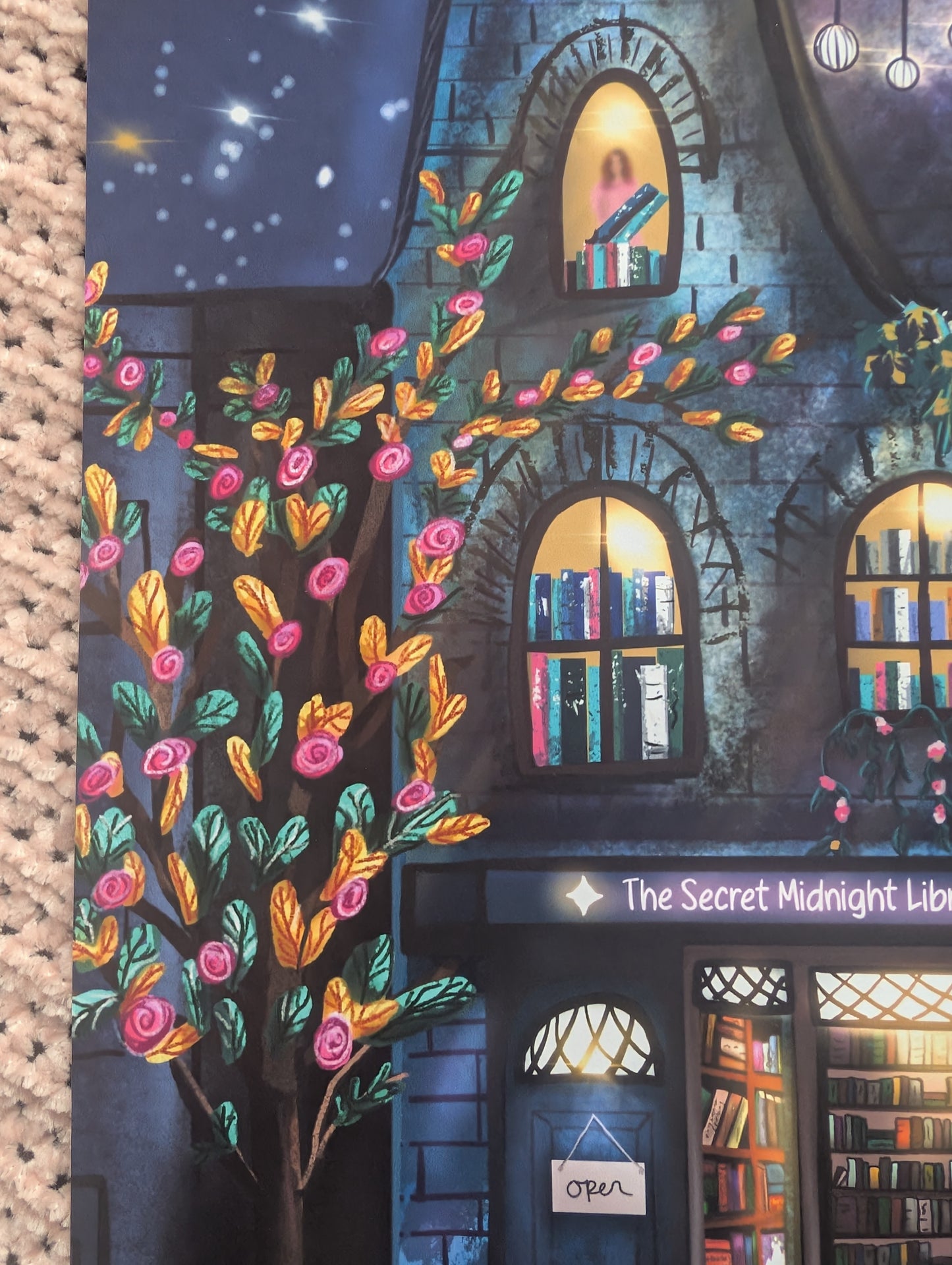 The Secret Midnight Library - original art print (A4)
