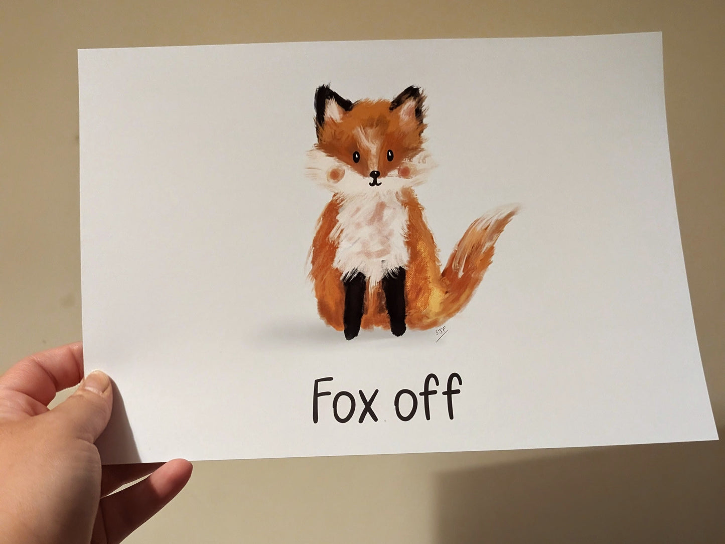 Cheeky Fox - Original illustration - A4 Art Print