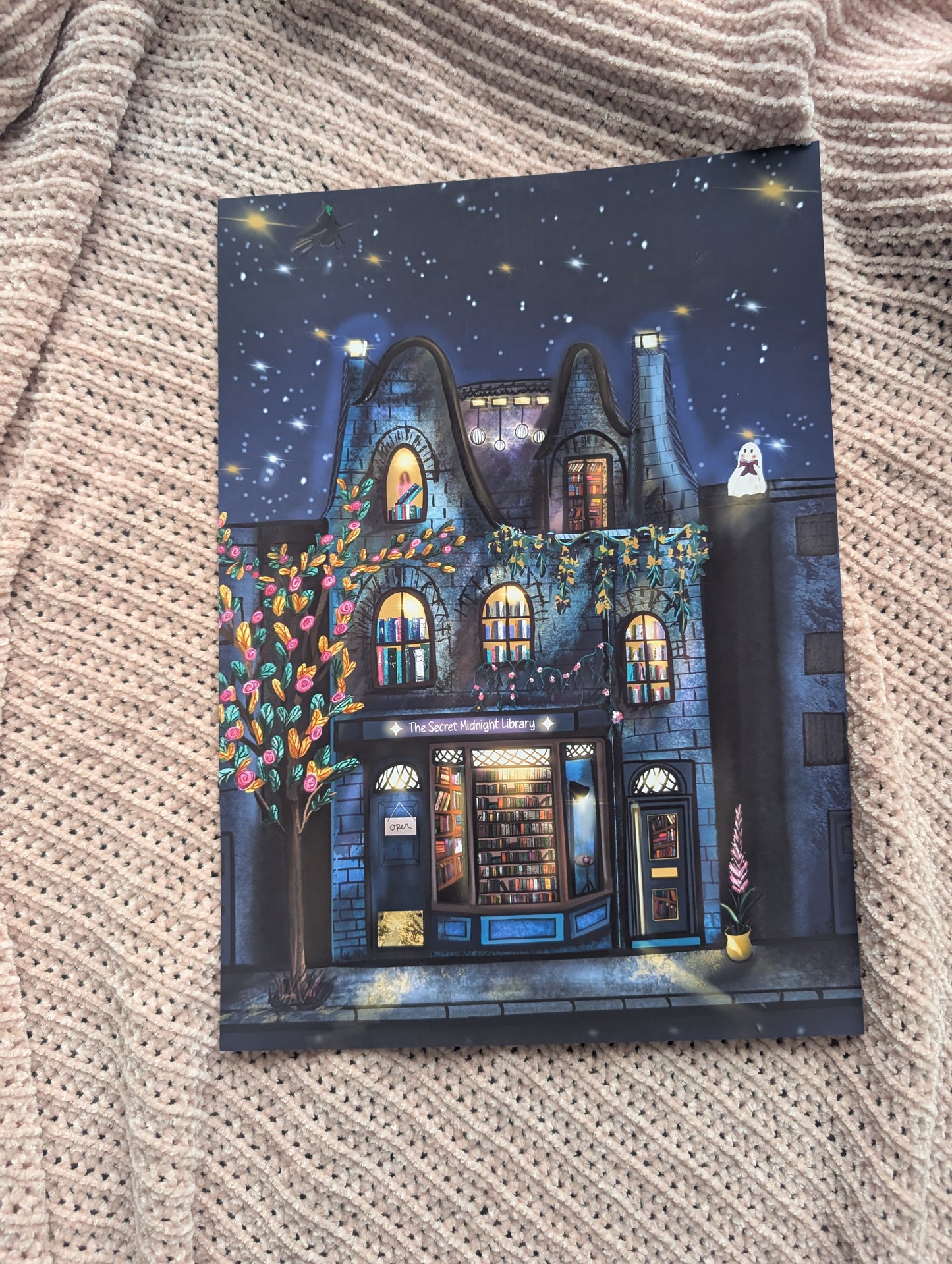 The Secret Midnight Library - original art print (A4)