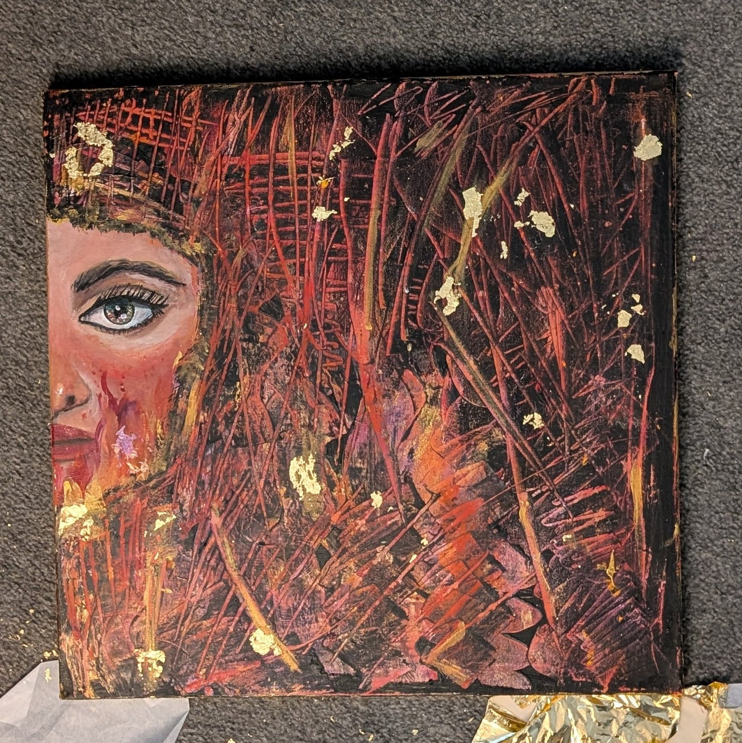 Divine Feminine Rage - acrylic on canvas
