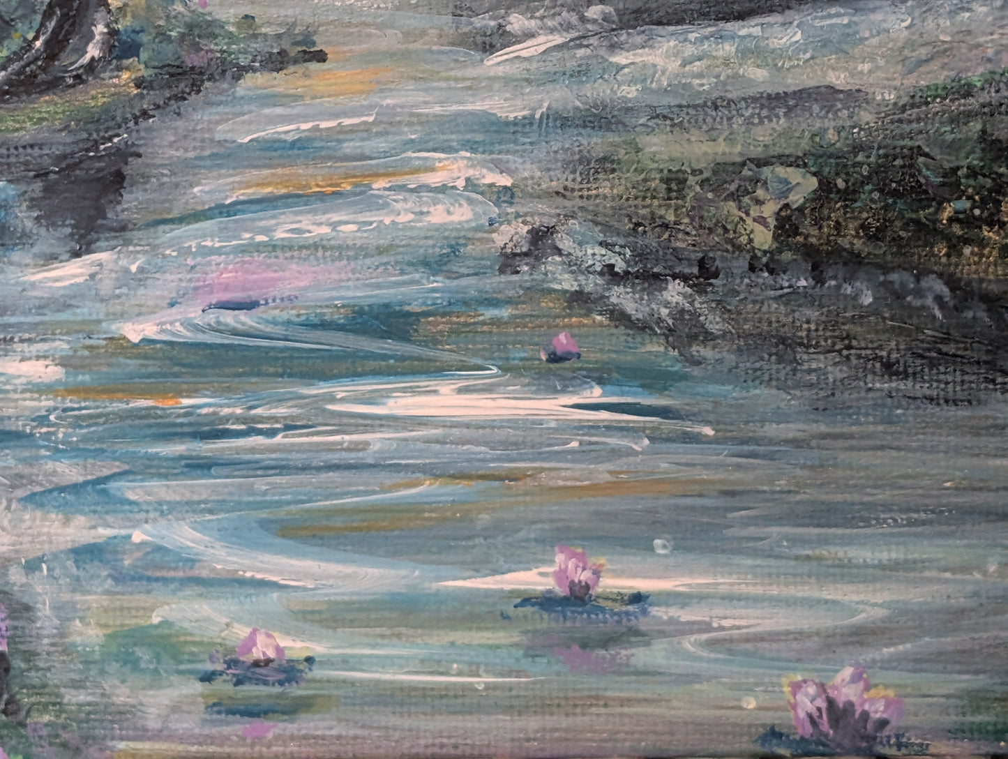 Water Whisperer - framed acrylic on canvas