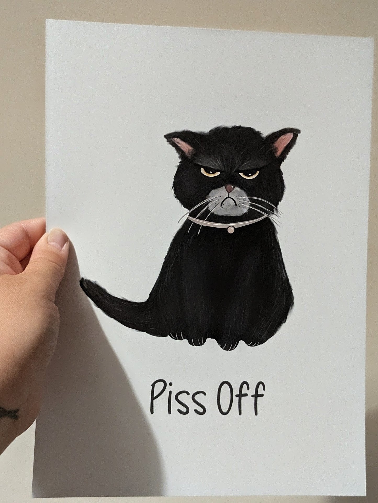 Grumpy Cat - Original illustration A4 print